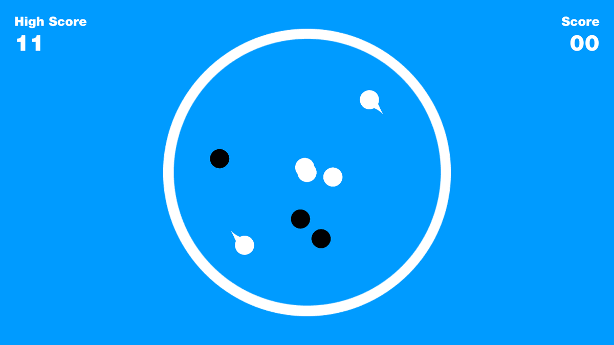 Circle blue screen interactive game
