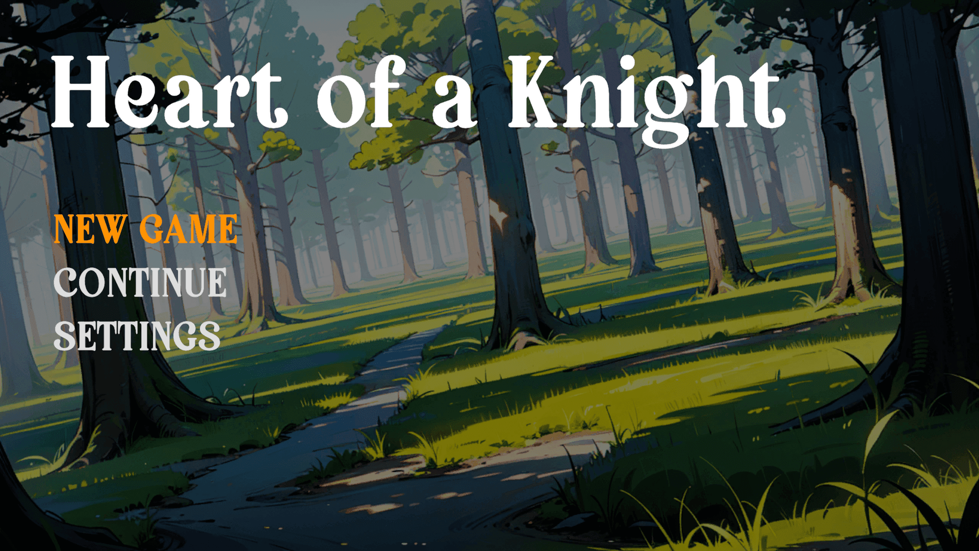 Heart of a Knight menu