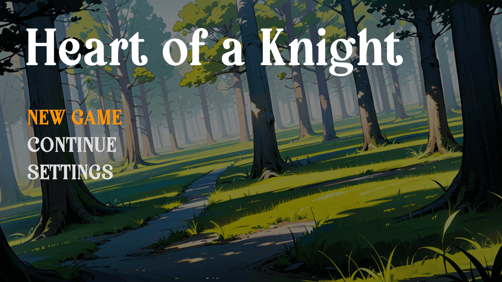 Heart of a Knight menu