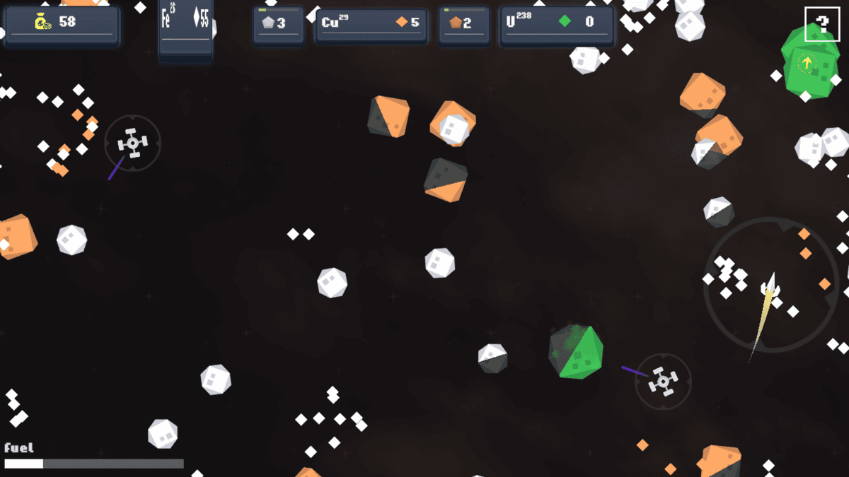 Ore Klast - space shoooter RPG game collecting ores and upgrading your ship