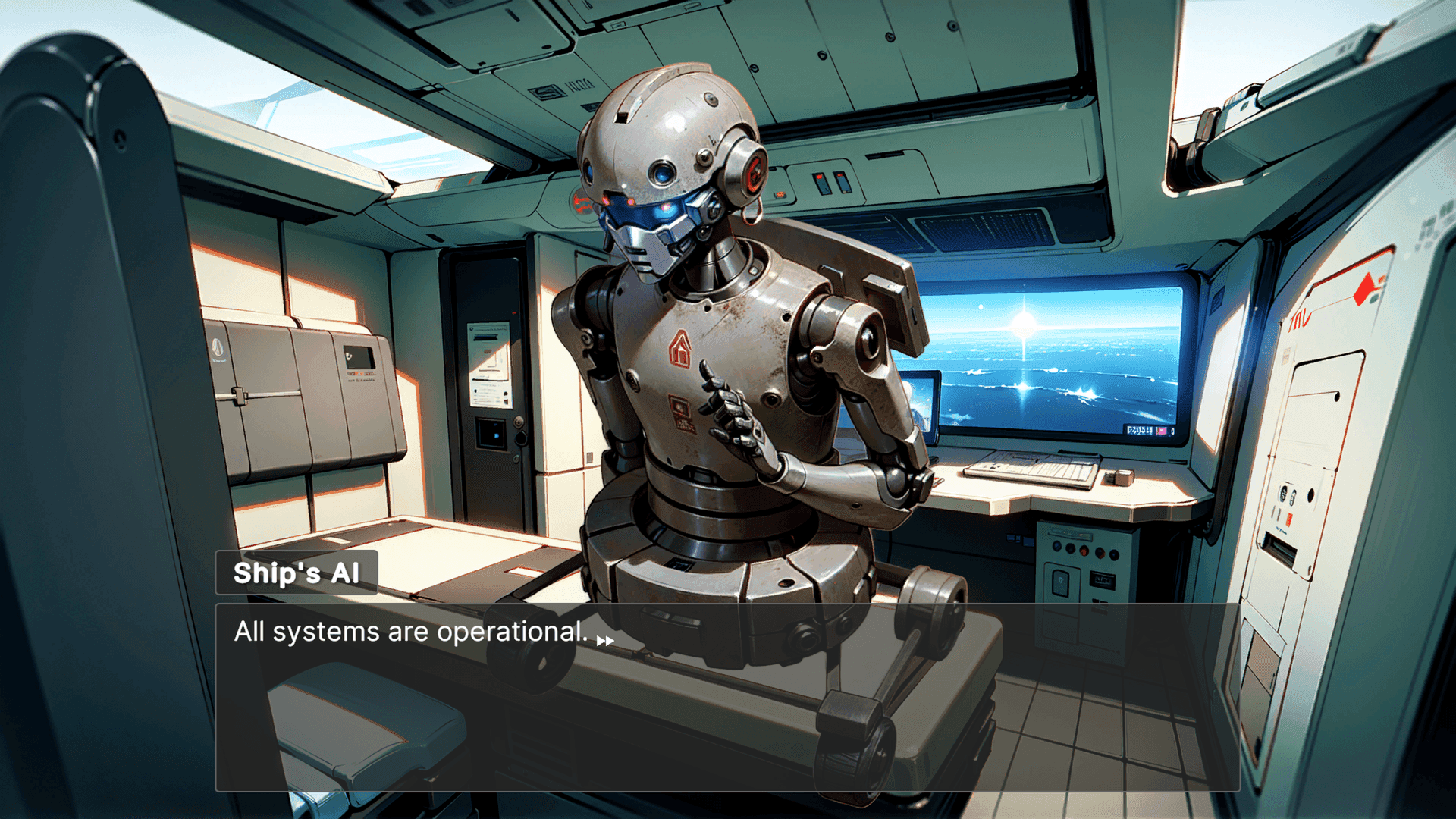 The Line showing robot ship's AI