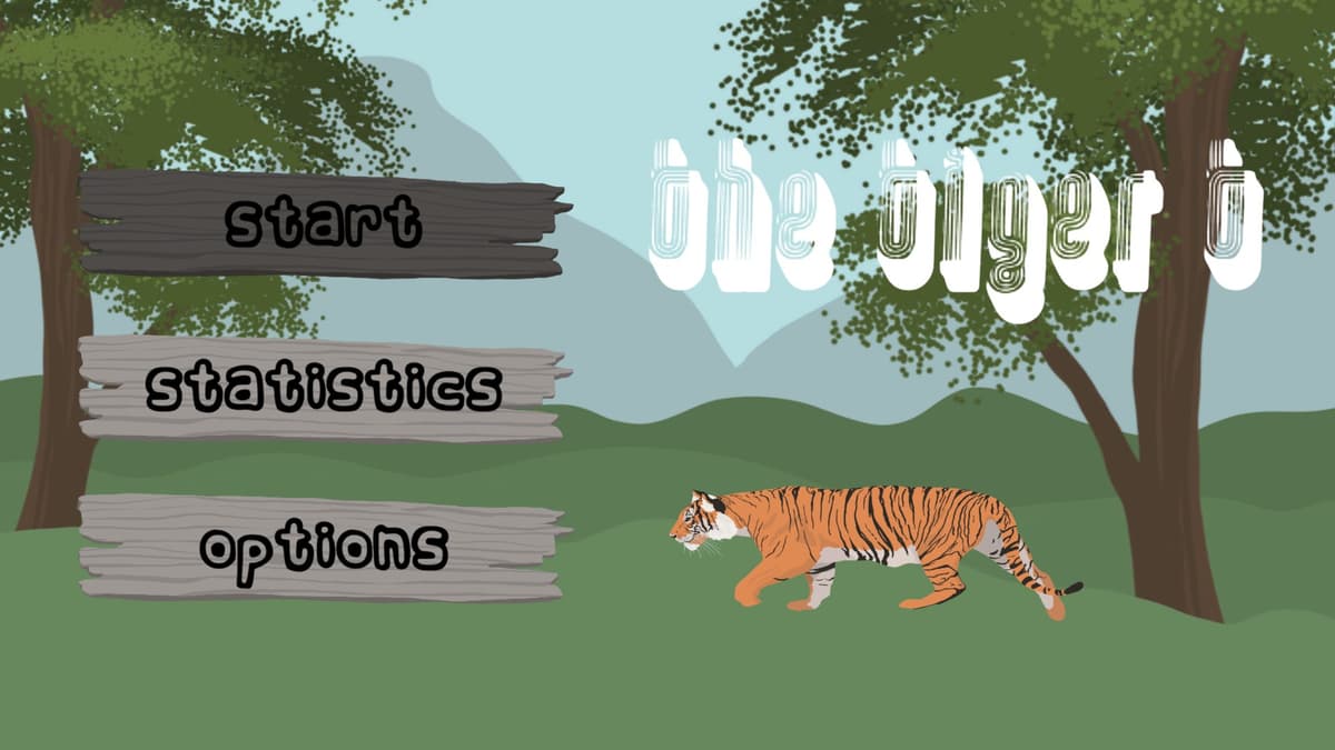 The Tiger T game screen showing tiger character adventure